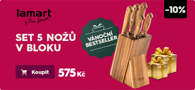 LT2080 SET 5 NOŽŮ V BLOKU WOOD LAMART